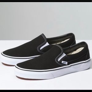 Women’s black slip on vans